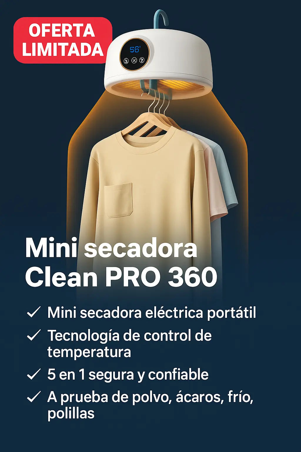 Mini secadora Clean PRO 360° 35% OFF🔥