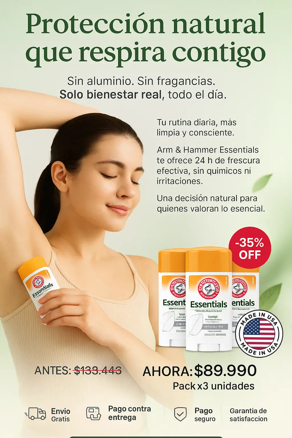 Essentials Desodorante 100% Natural